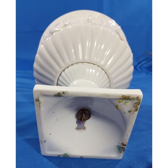 Vtg Lenwile Porcelain Sea Creatures Blanc De Chine Sculpture Cachepot Cach Pot - Picture 7 of 12